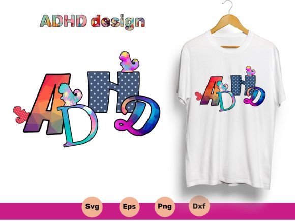 ADHD Dino Graphics for T-Shirt Designs