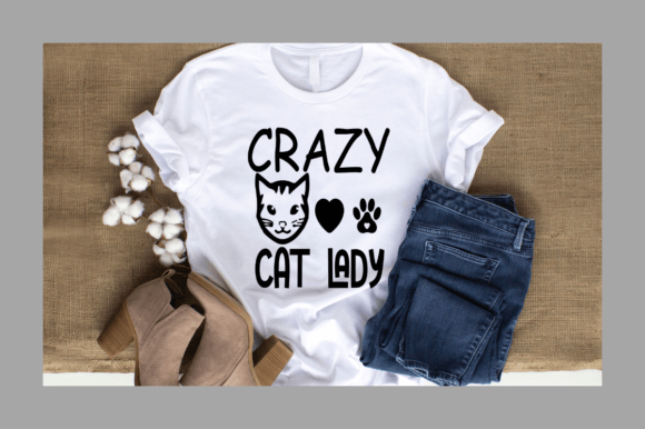 Crazy Cat Lady SVG: Graphics for T-Shirt Designs