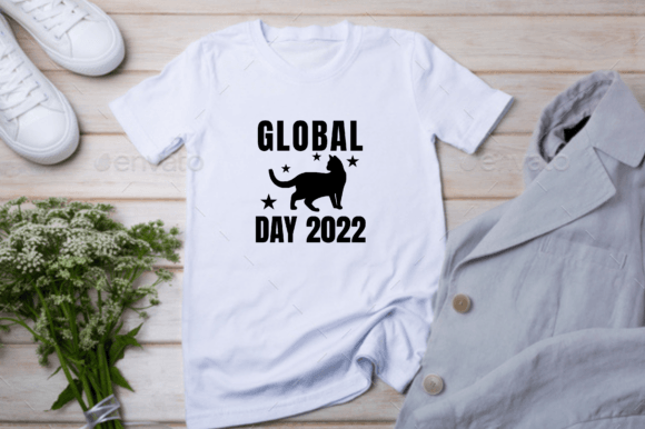Global Cat Day Graphics for T-Shirt Designs