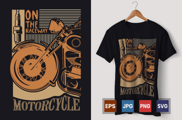 Reviewing On the Raceway Motorcycle Graphic Vector
